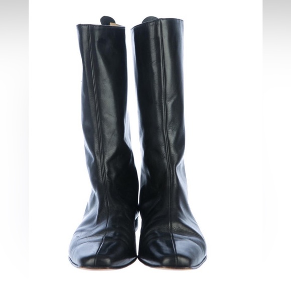 Manolo Blahnik Mid-Calf Leather Boots IT40 - Picture 2 of 5